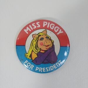 Miss Piggy‎ for President Pinback Pin Button - 3 inch - Muppets NBC